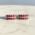 Boucles d'Oreilles - Rubis & Argent 925