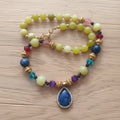 Gypsy Chic - Lapis-Lazuli & Acier Plaqué Or 18K