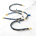 Abyssal Blue Set - Rare Tourmaline Bleue et  Cyanite & Argent S925