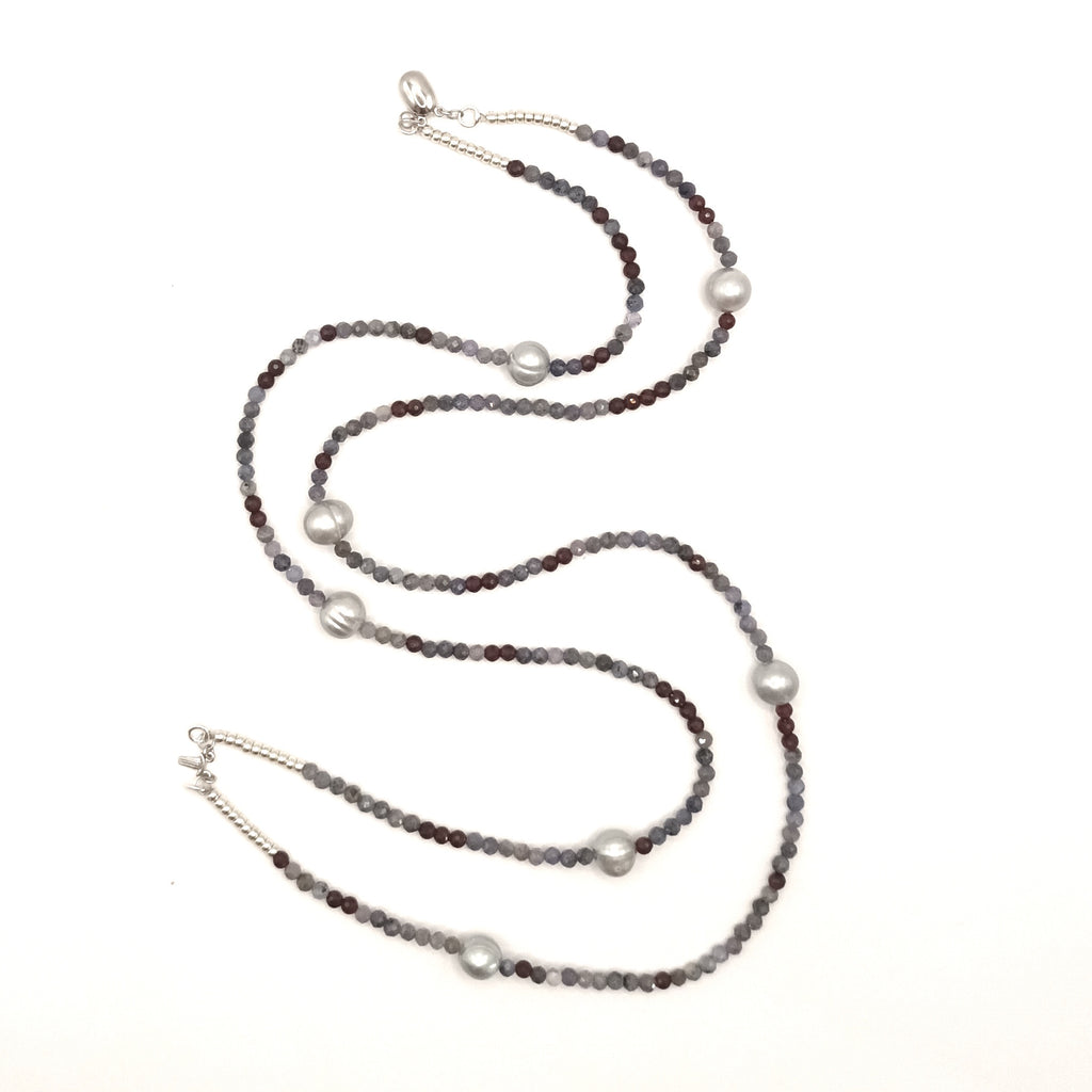 Tanzanite Elegance - Collier Double Rang Tanzanite & Argent S925