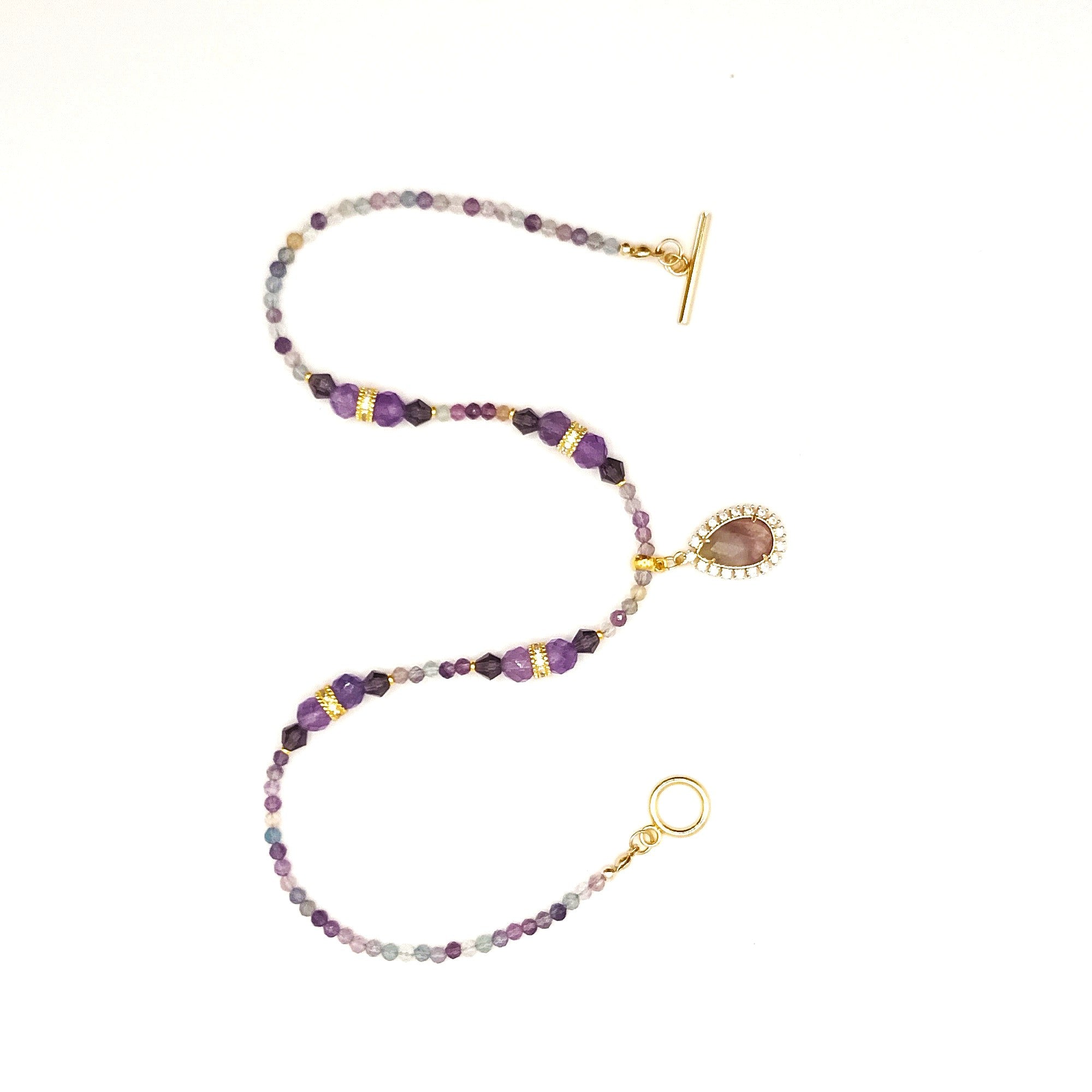 Mineral Harmony - Fluorite & Plaqué Or 18K
