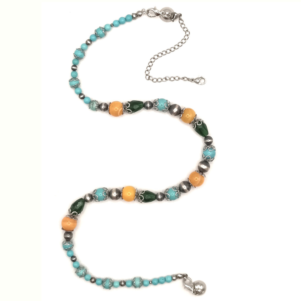 Magnifique collier Amérindien Spirit - Perles Navajo Argent et Bumblebee -Argent S925