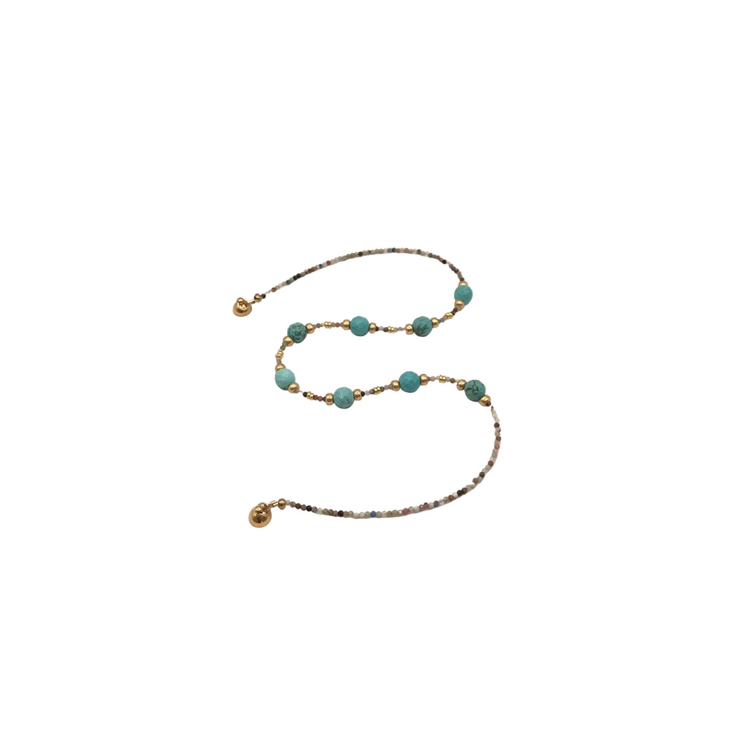 Azure Radiance - Howlite Turquoise & Plaqué Or
