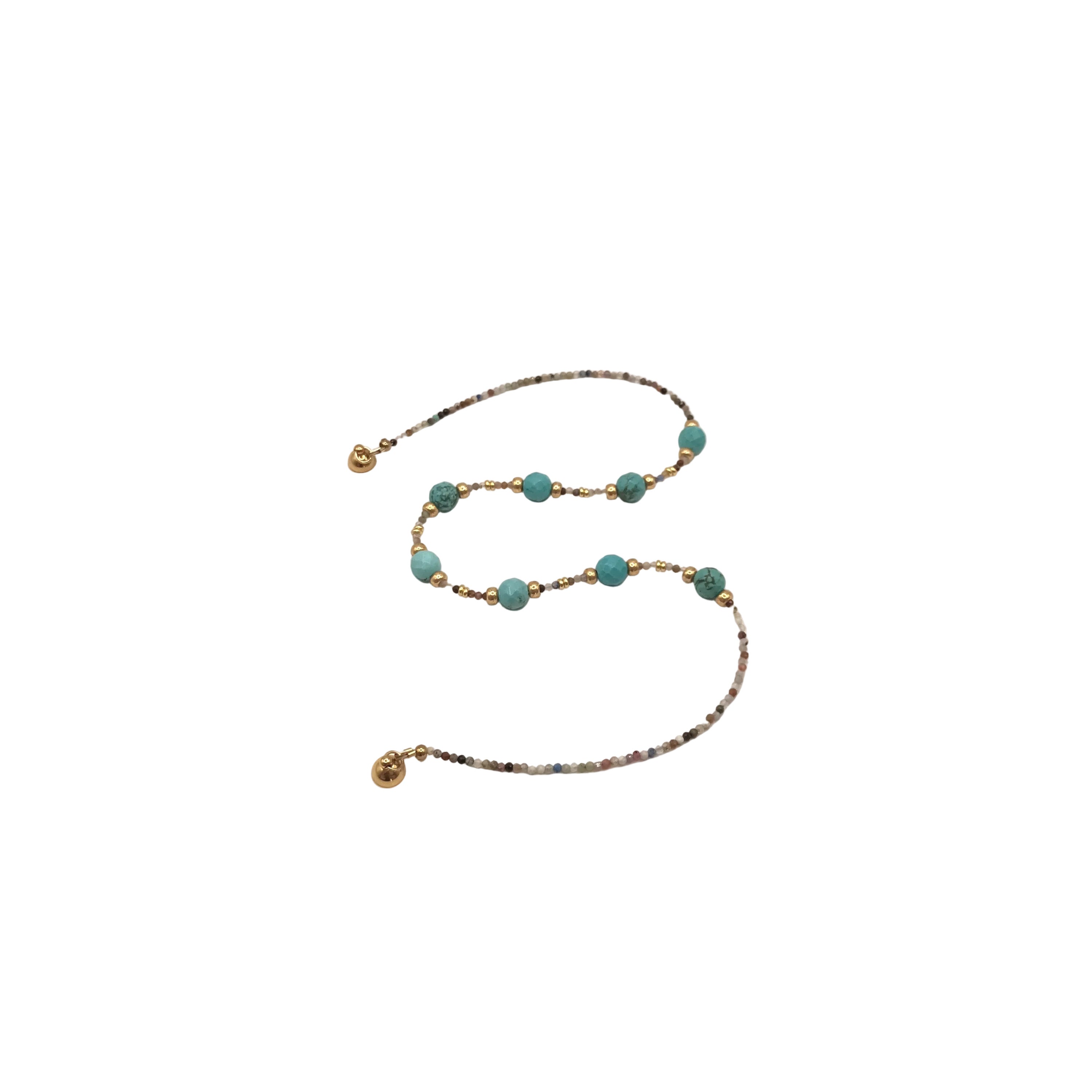 Azure Radiance - Howlite Turquoise & Plaqué Or