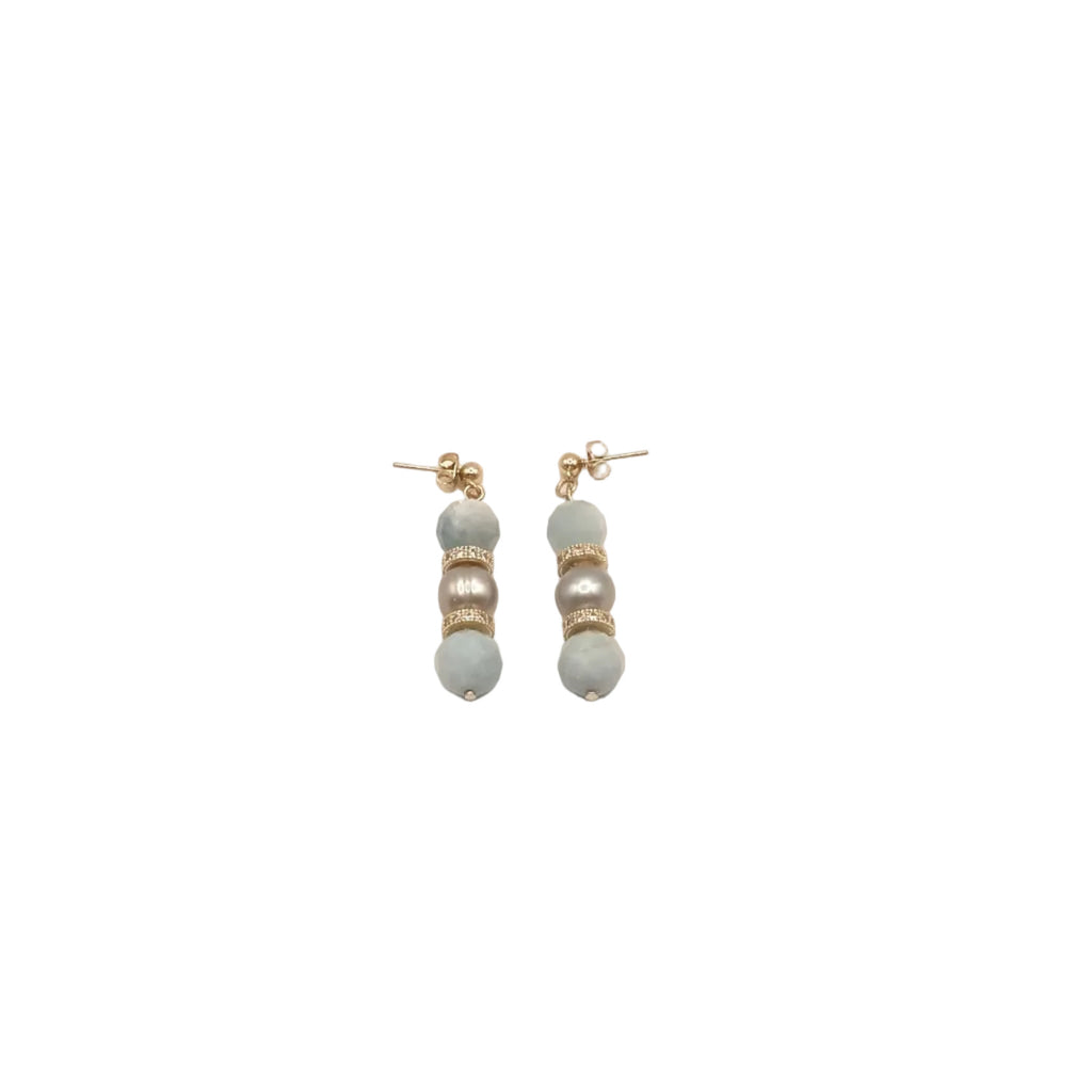 Ocean Serenity Parure - Aigue-Marine & Plaqué Or