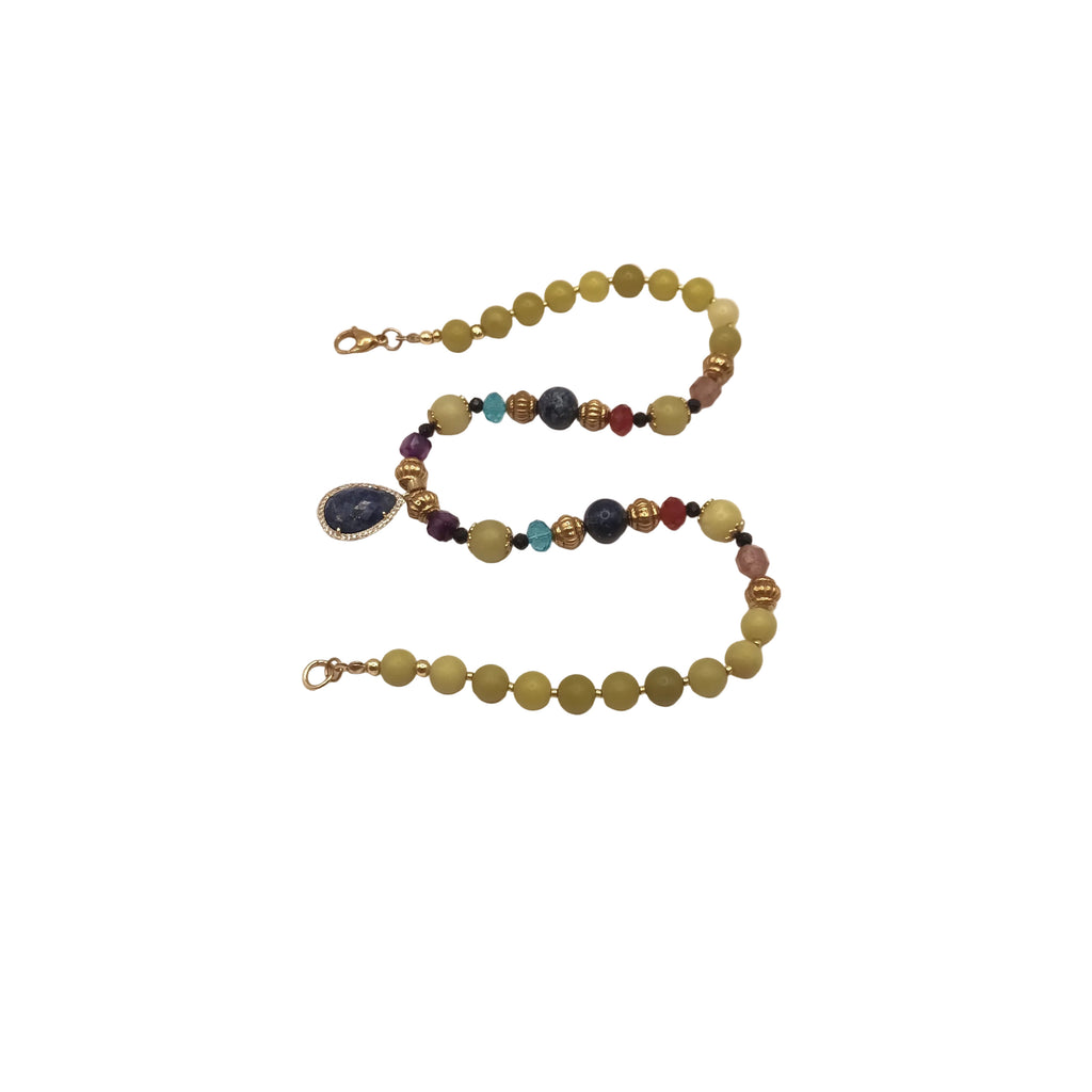Gypsy Chic - Lapis-Lazuli & Acier Plaqué Or 18K