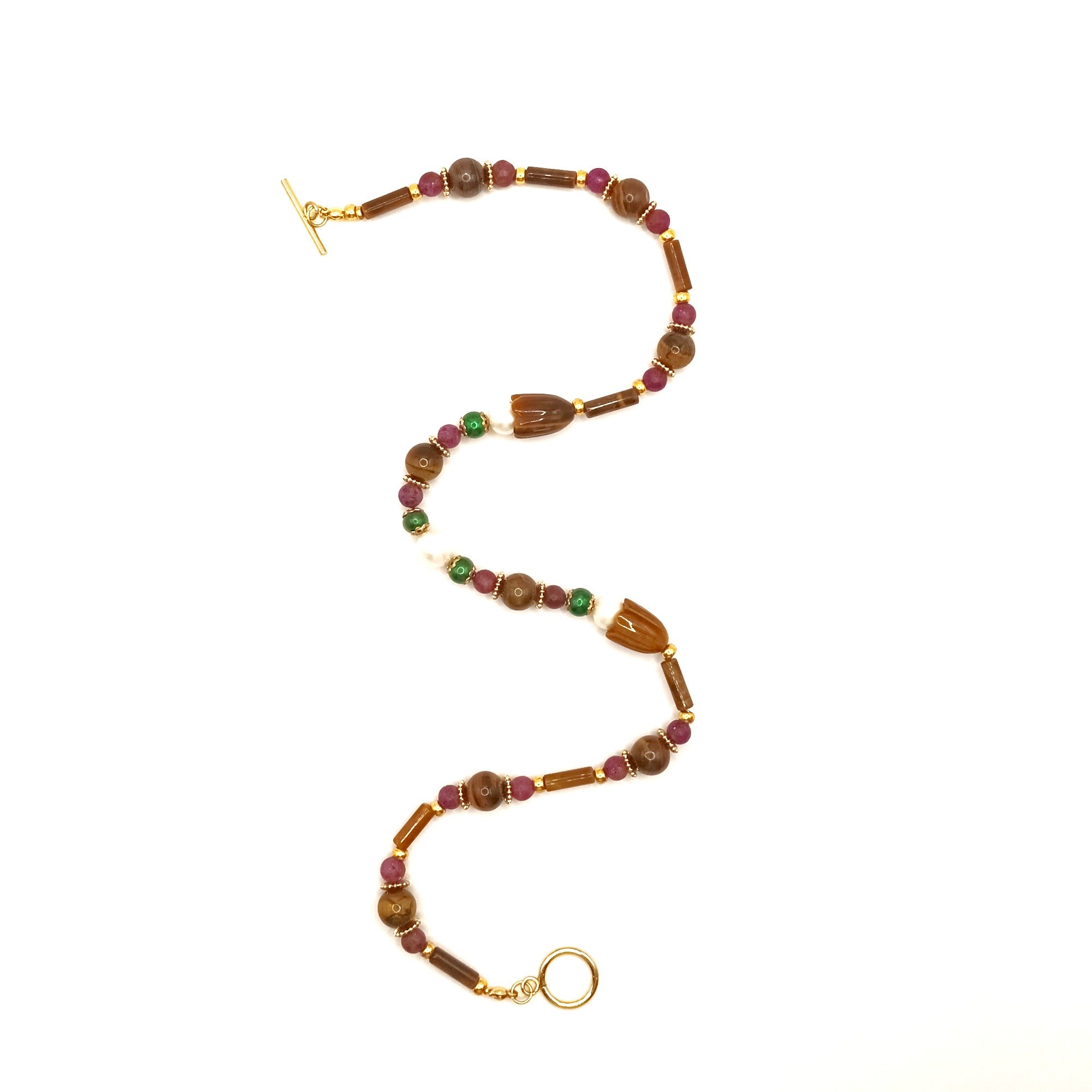 Earth Sparkle - Œil De Tigre, Kunzite & Acier Inoxydable