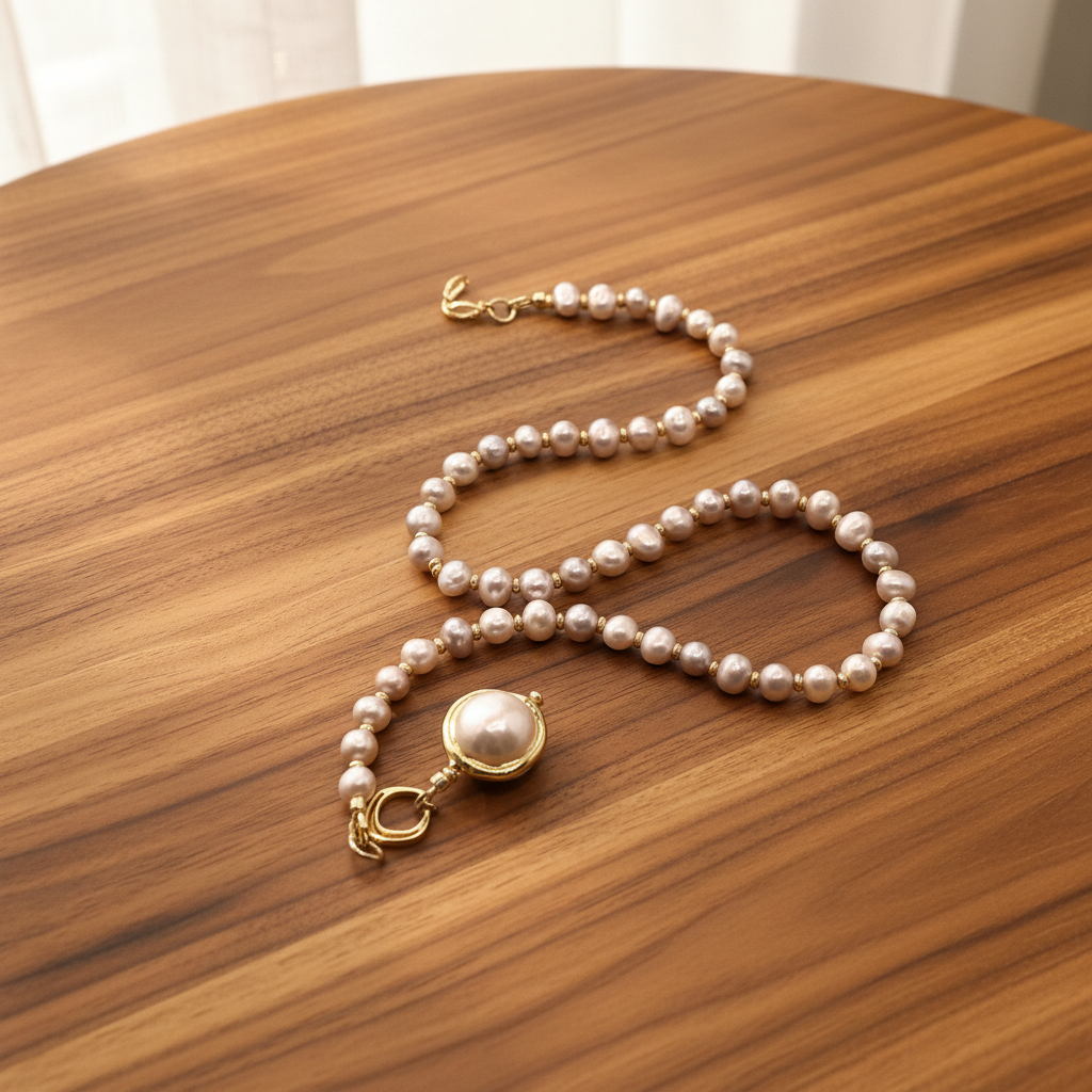 Royal Luster - Perles D’Eau Douce & Argent S925 Doré