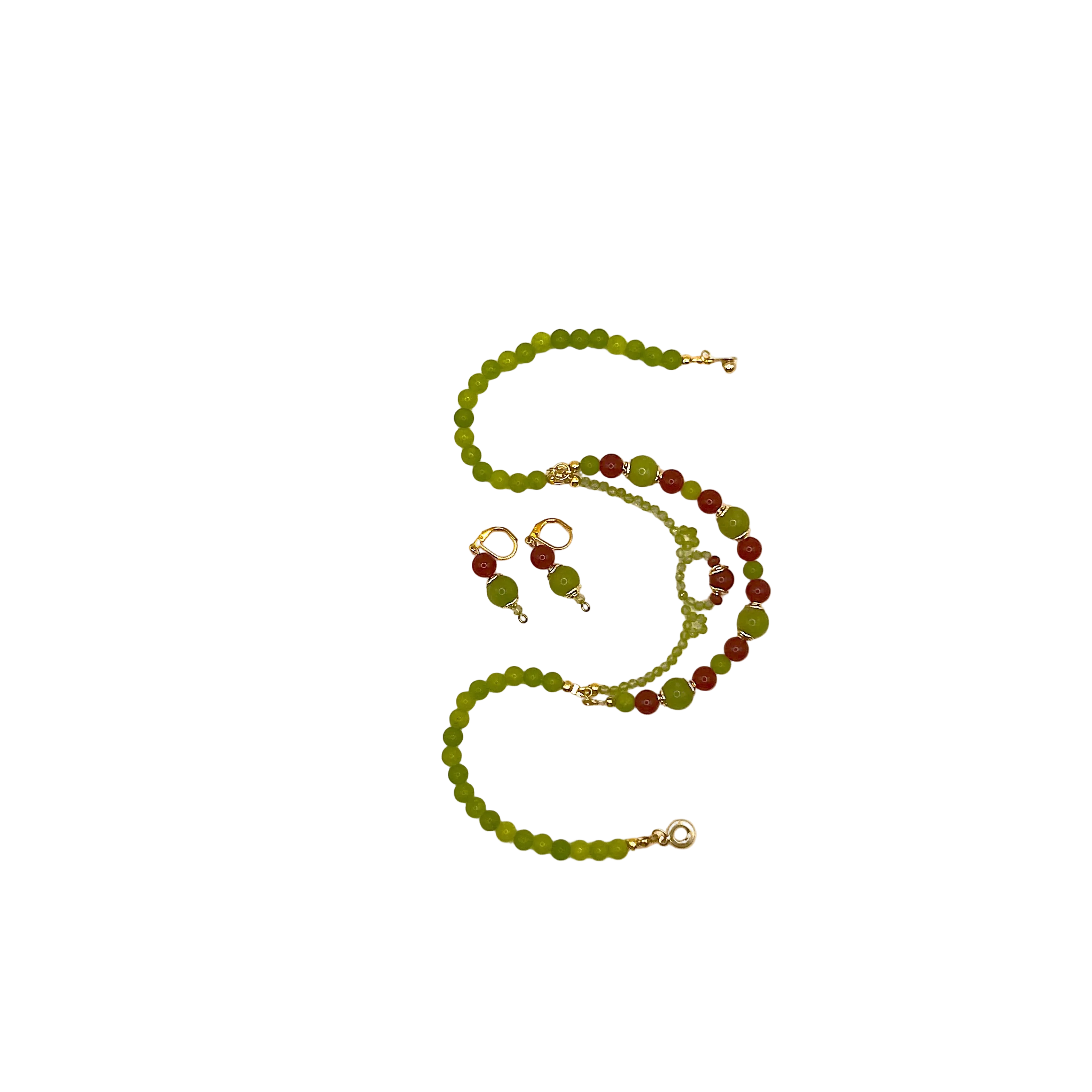 Vibrant Garden Duo - Péridot & Plaqué Or 18K