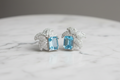 Boucles d'Oreilles - Topaze Naturel & Argent S925 Plaqué Rhodium