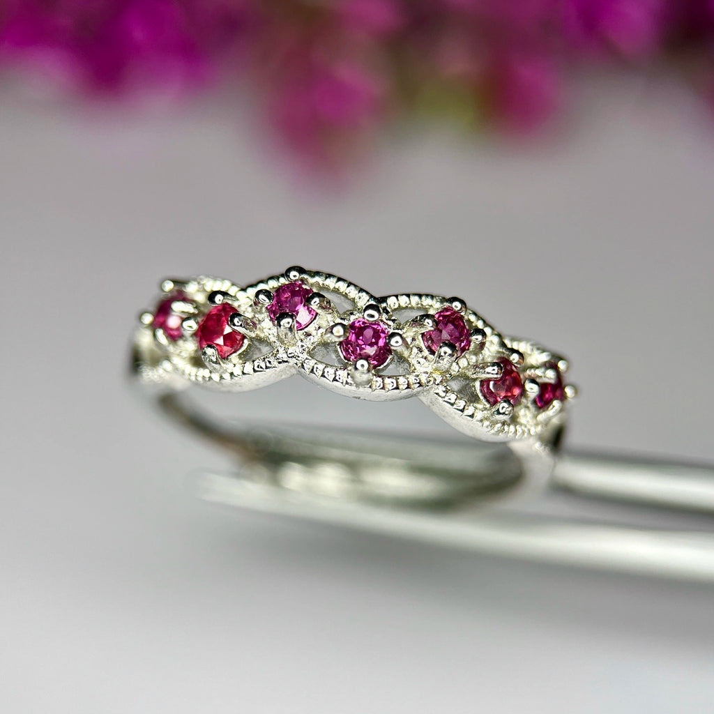 Bague Éclat Impérial - Grenat Rhodolite & Argent Rhodié