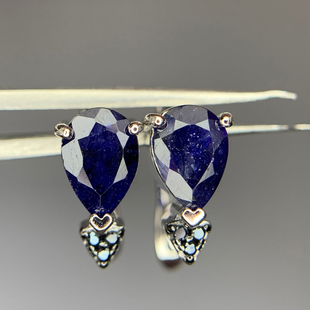 Parure Royale Saphir - Saphir Bleu Profond & Argent 925 Rhodié