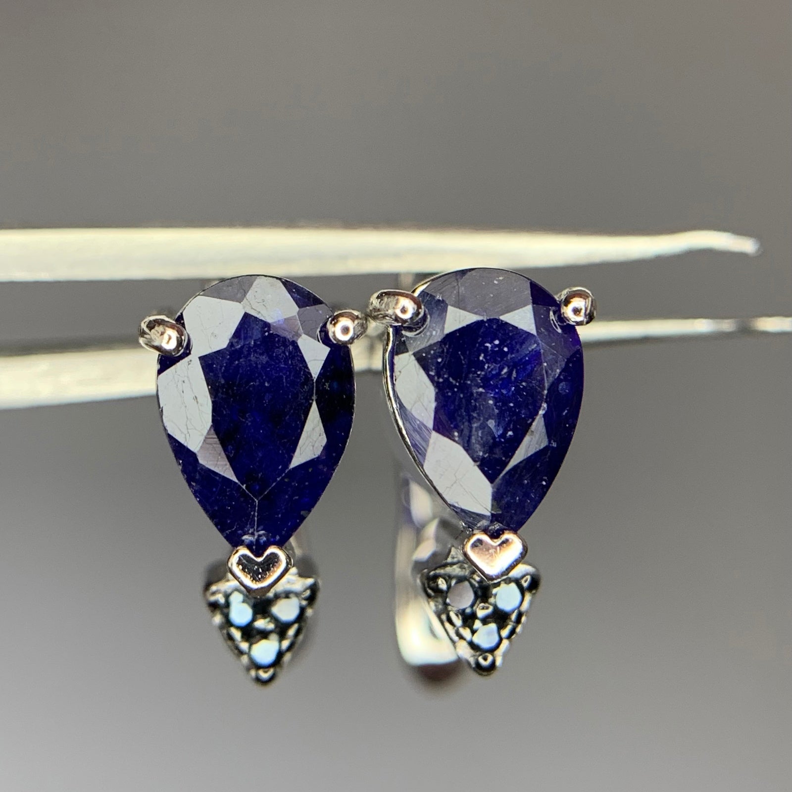 Parure Royale Saphir - Saphir Bleu Profond & Argent 925 Rhodié