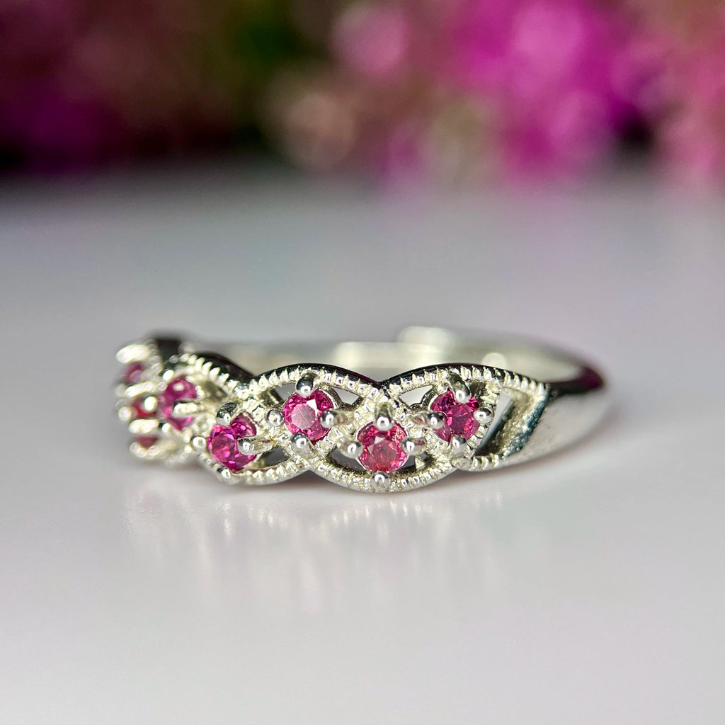 Bague Éclat Impérial - Grenat Rhodolite & Argent Rhodié