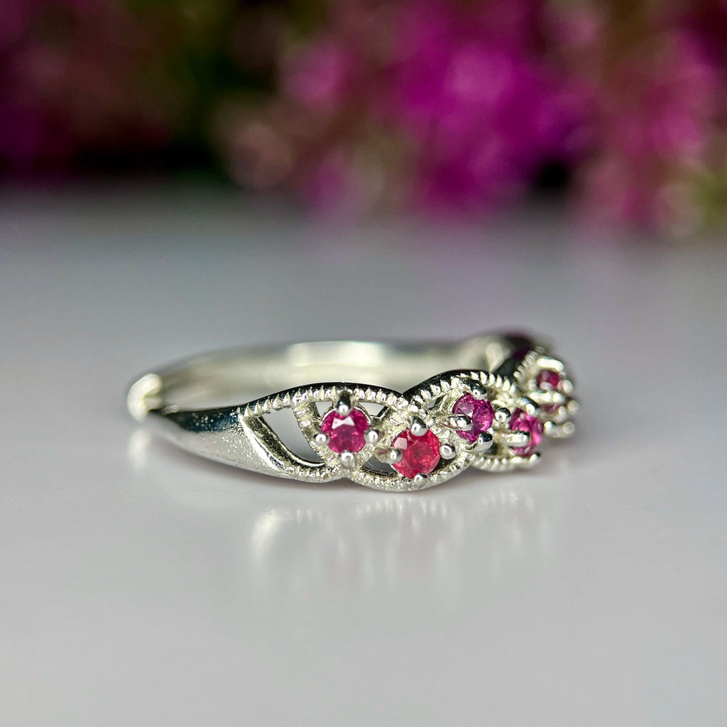 Bague Éclat Impérial - Grenat Rhodolite & Argent Rhodié