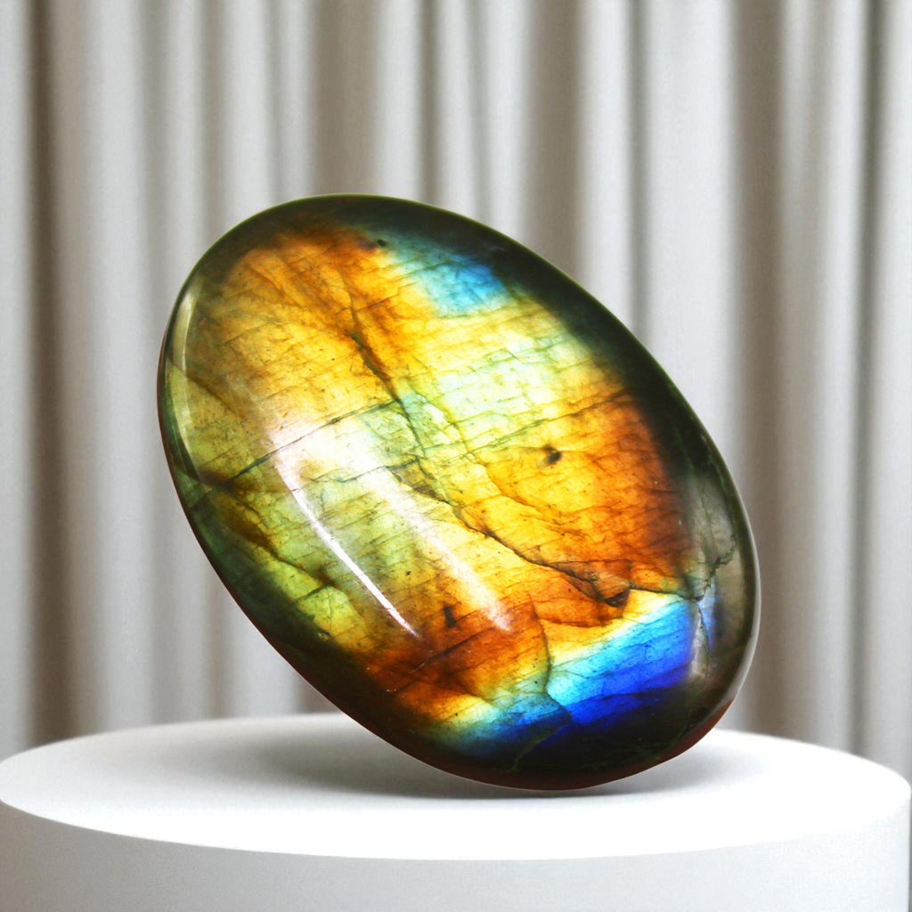 Labradorite de Collection – Motifs Ondulés "Curvy" – 91 cts