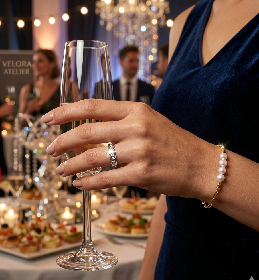 Bracelet Perles d'Eau Douce & Argent 925 Doré à l'Or 14K