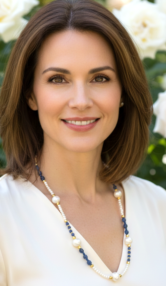 Kyanite Bleue Royale – Collier Artisanal & Perles – Laiton Plaqué or 18K