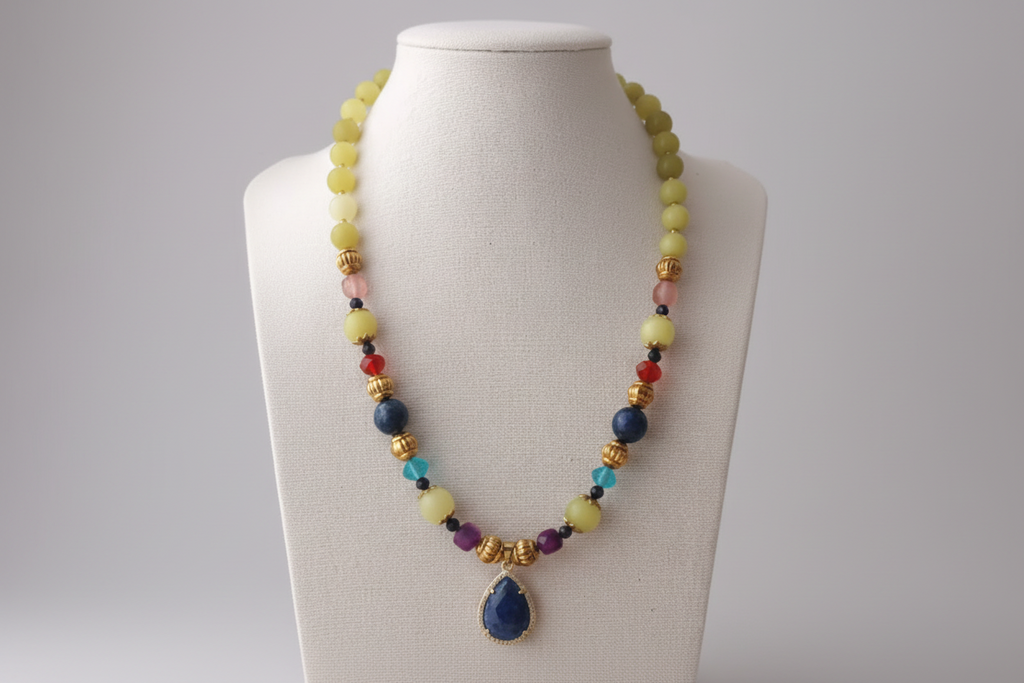 Gypsy Chic - Lapis-Lazuli & Acier Plaqué Or 18K