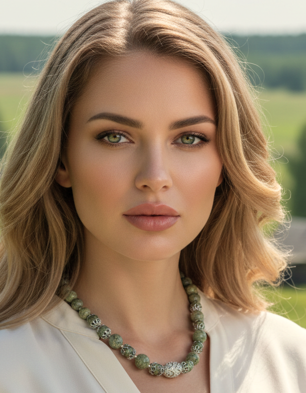 Boreal Radiance - Serpentine & Acier Inoxydable Plaqué