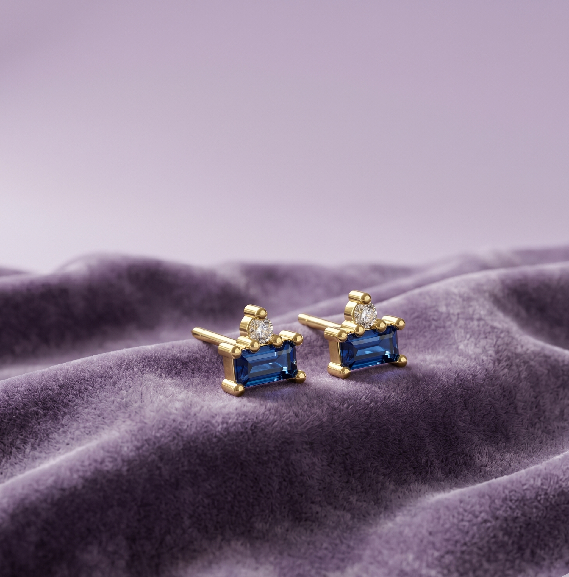 Boucles d’Oreilles Argent 925 Zirconium Bleu – Chic & Minimaliste