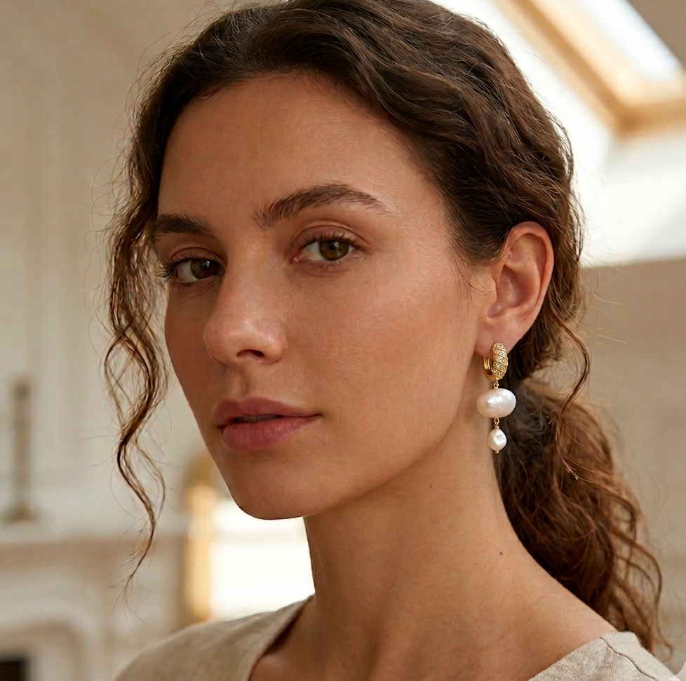 Boucles d'oreilles créoles - Argent Sterling & Plaqué Or 18K