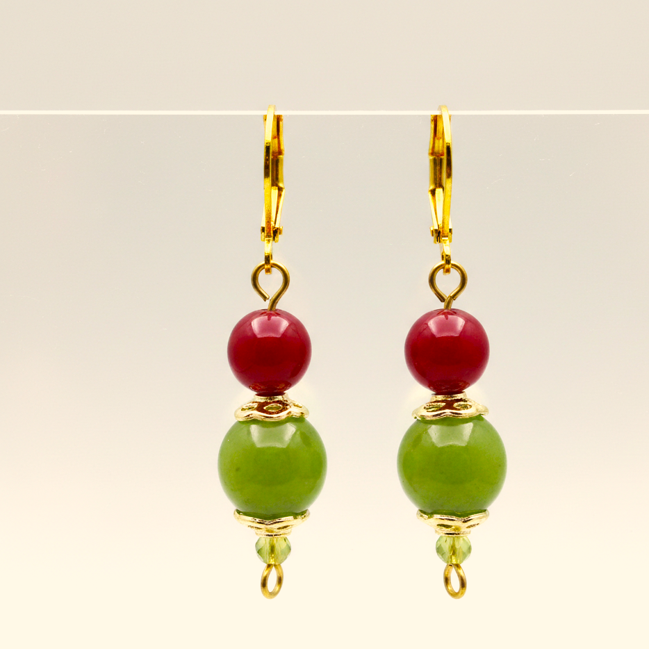 Vibrant Garden Duo - Péridot & Plaqué Or 18K