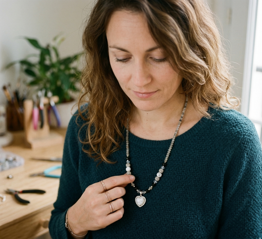 Collier Stellar Radiance - Labradorite, Spinelle & Plaqué Argent