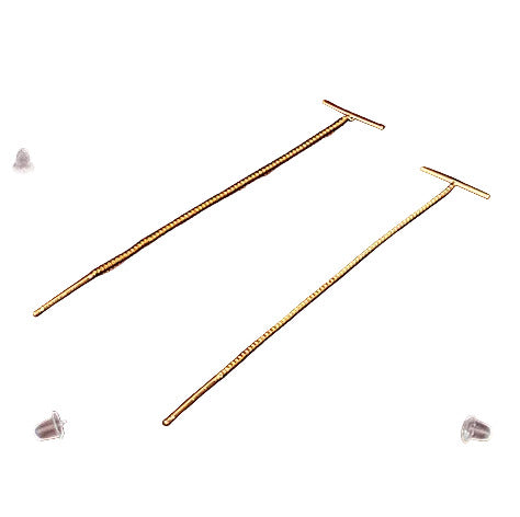 Boucles D'oreilles Pendantes - Argent Sterling 925 & Plaqué Or 14k