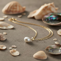Pearl Trombone Drop - Perle Naturelle & Argent S925 Plaqué Or