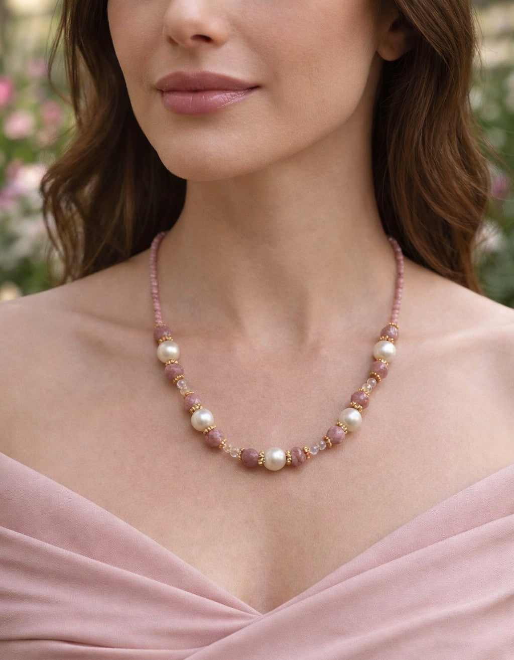Douceur De Rose - Rhodonite & Argent S925