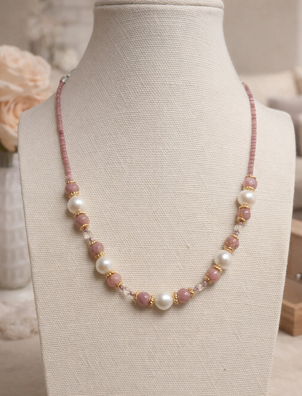 Douceur De Rose - Rhodonite & Argent S925