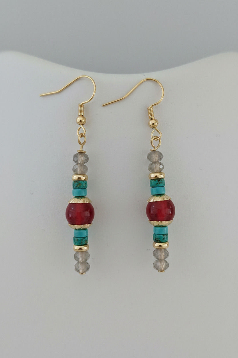 Triple Radiance Duo - Turquoise, Agate & Acier Inoxydable