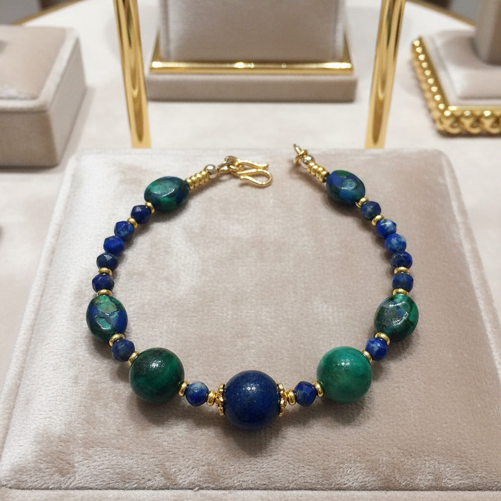 Regard Mystique Parure - Chrysocolle, Lapis-Lazuli & Argent S925