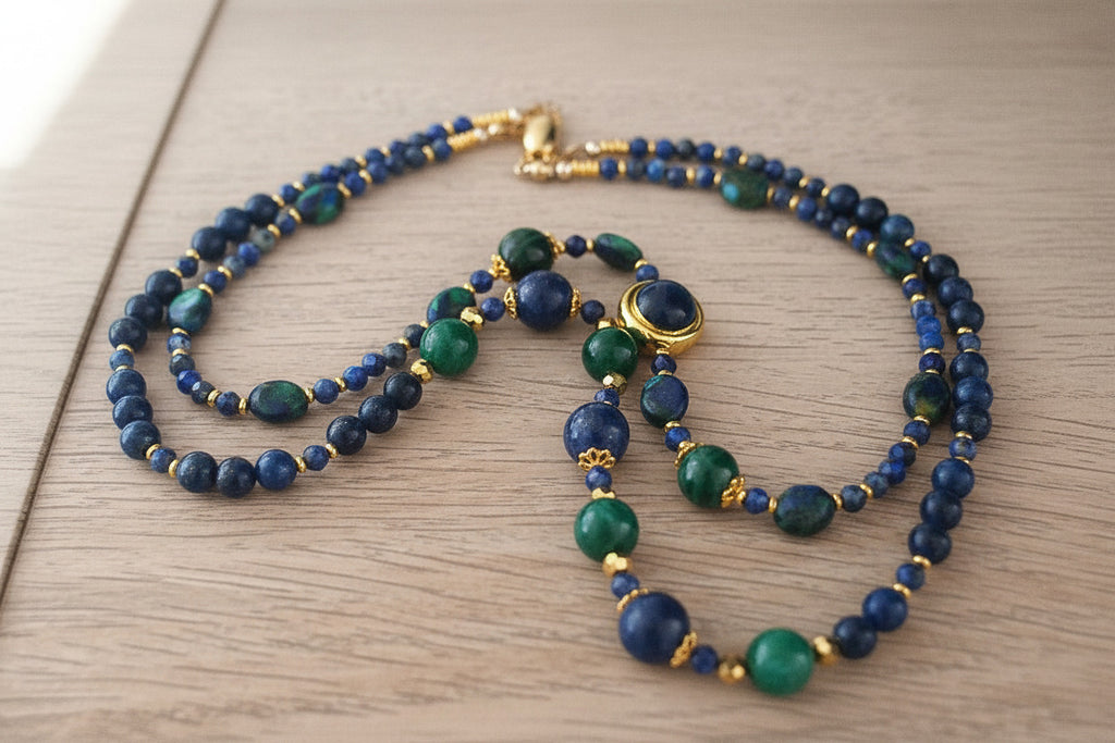 Regard Mystique Parure - Chrysocolle, Lapis-Lazuli & Argent S925