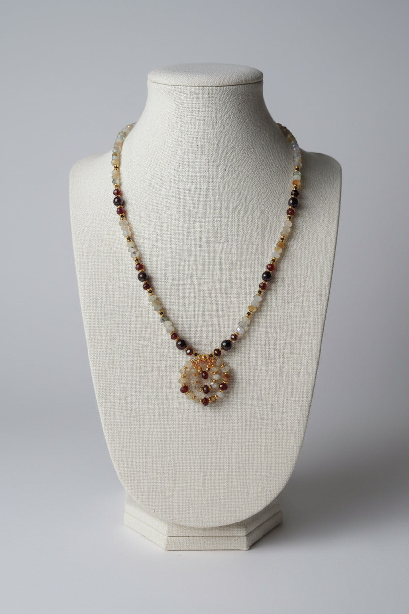 Mystic - Labradorite, Grenat & Acier Inoxydable