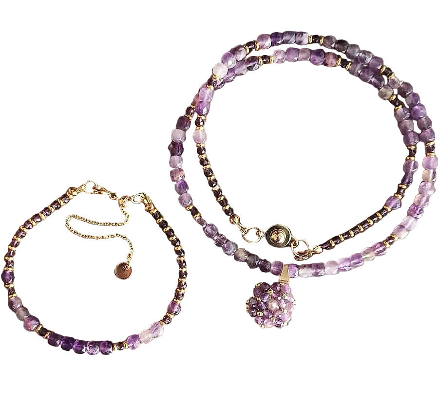 Ensemble Royal Amethyst - Améthyste & Plaqué Or 24K