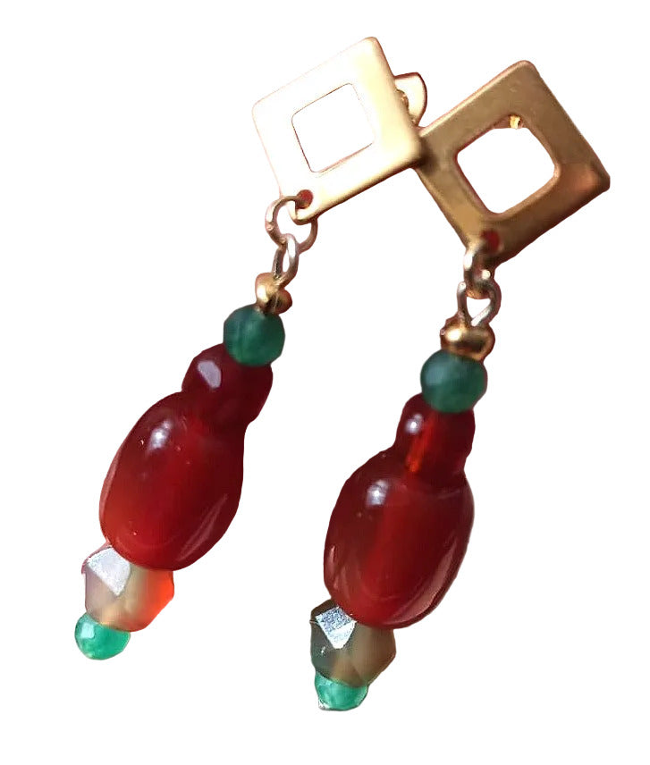 Solar Radiance - Agate Rouge, Aventurine & Acier Plaqué Or