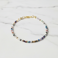 Bracelet avec Pierres Naturelles Multicolores (1.9 mm) & Laiton
