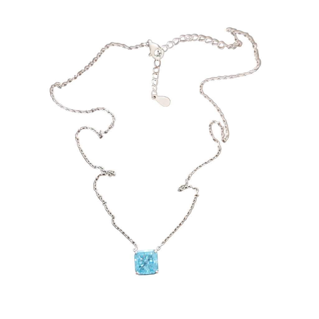 Collier Éclat Bleu Ciel - Argent 925 & Zirconium 8A