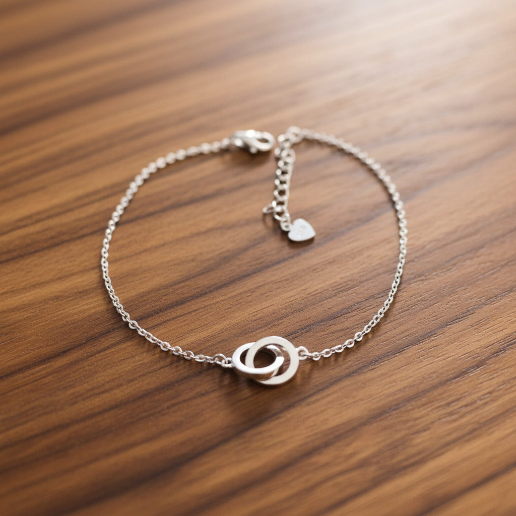 Bracelet Anneaux Entrelacés - Argent 925 Pur