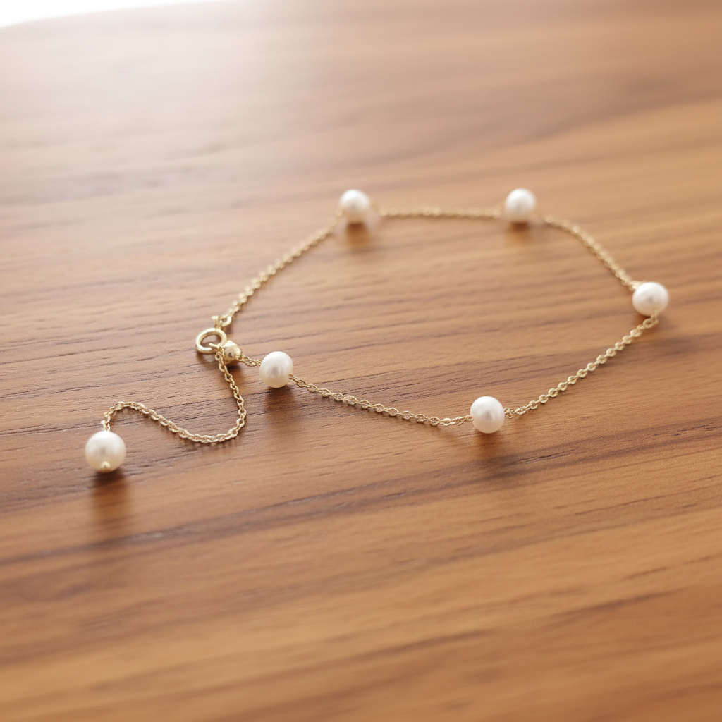 Bracelet Éclat de Perles - Perles de Culture & Argent 925 Doré