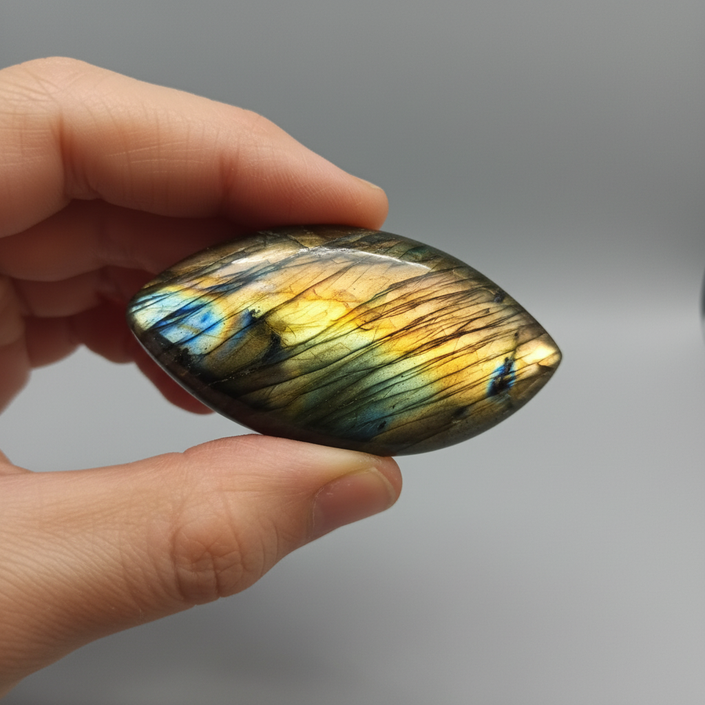 Labradorite Spectrolite Rare – Motif Ondulé Unique – 156 cts