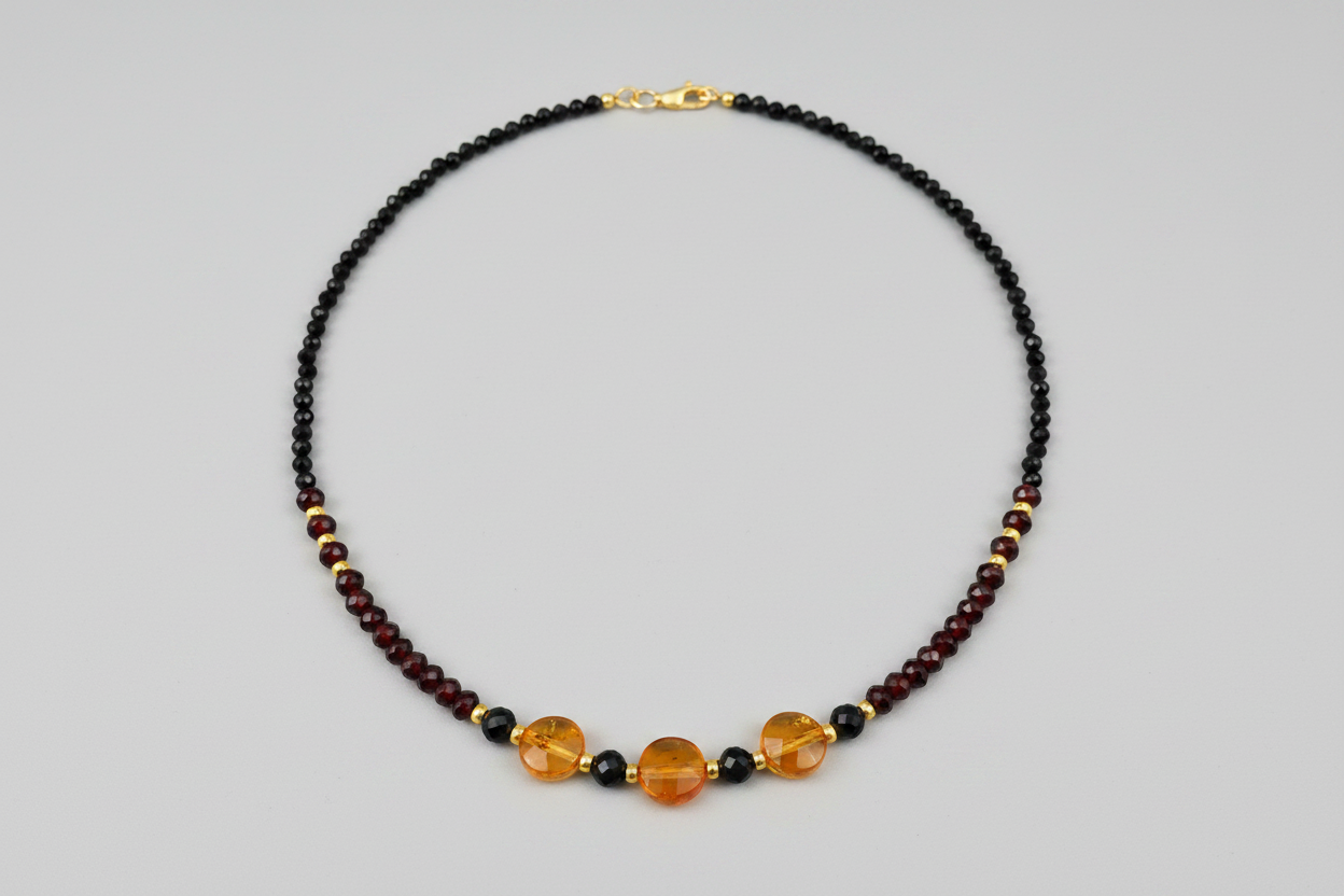 Collier Élégance Rubis - Agate Rouge & Argent 925