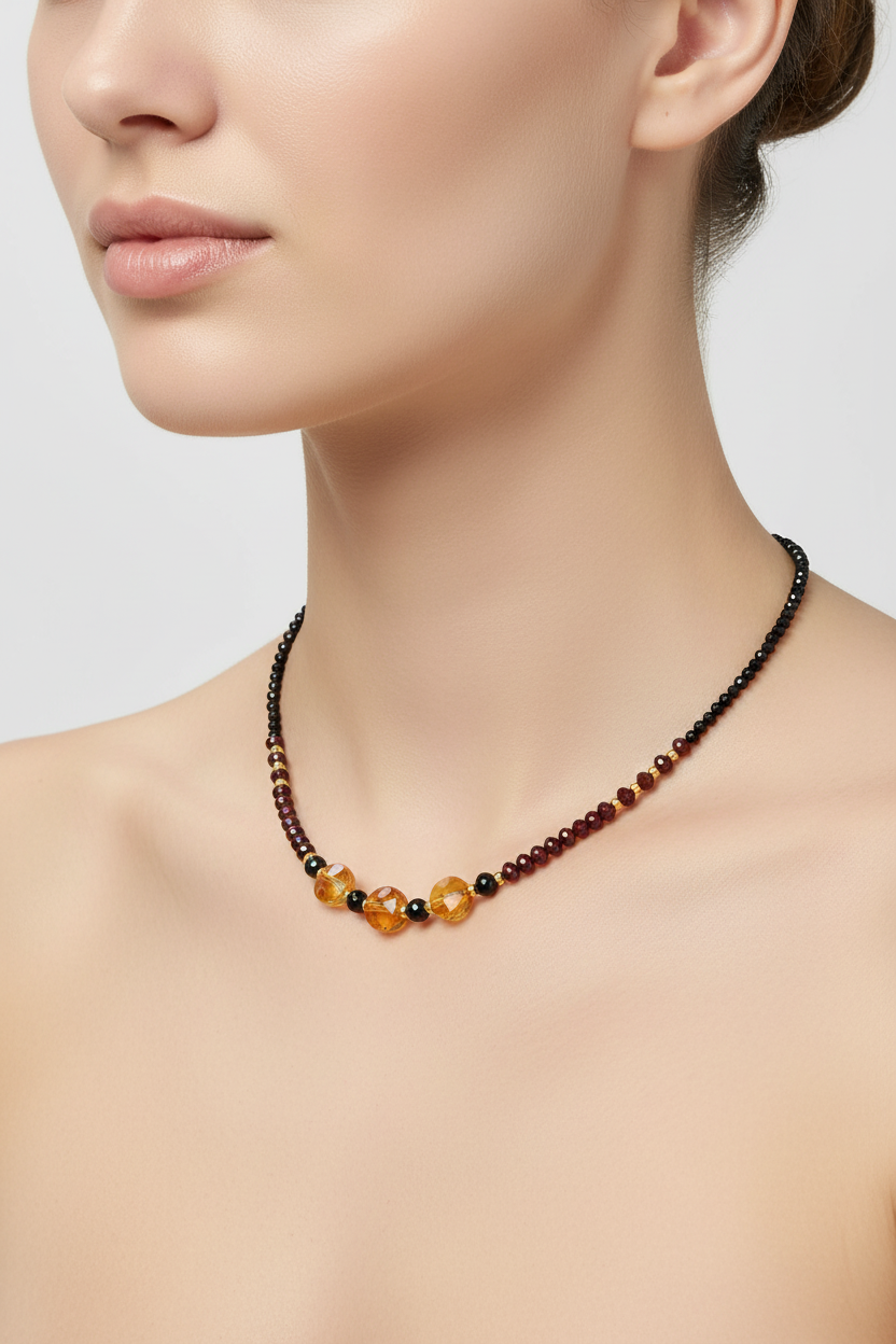 Collier Élégance Rubis - Agate Rouge & Argent 925