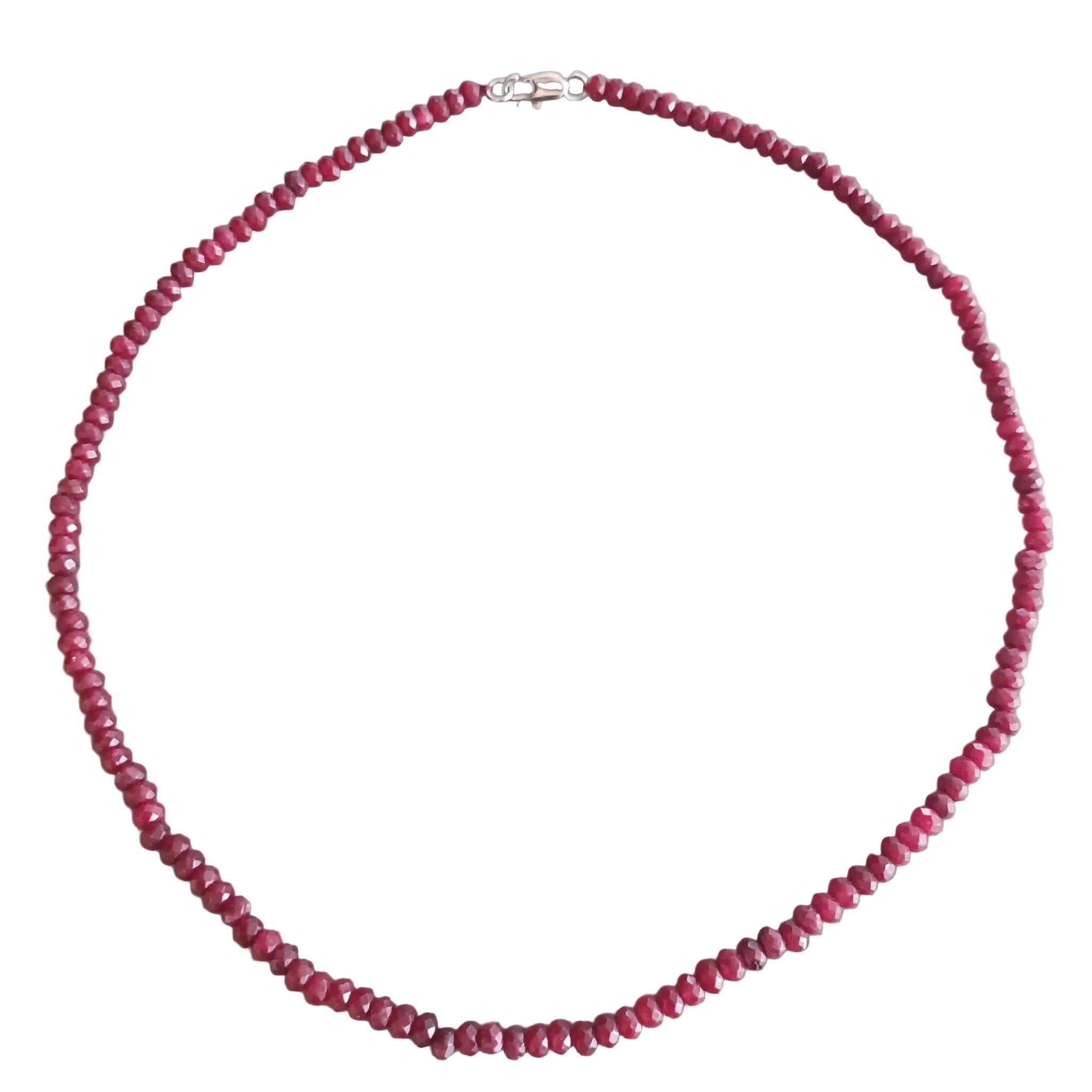 Collier Éclat de Grenat- Grenat Brésilien & Acier Inoxydable