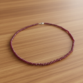 Collier Éclat de Grenat- Grenat Brésilien & Acier Inoxydable