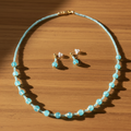 Ensemble Éclat Azur - Topaze & Argent véritable 18k Plaqué Or