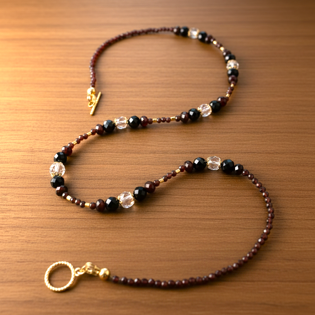 Parure Élégance - Topaze, Grenat & Argent 925
