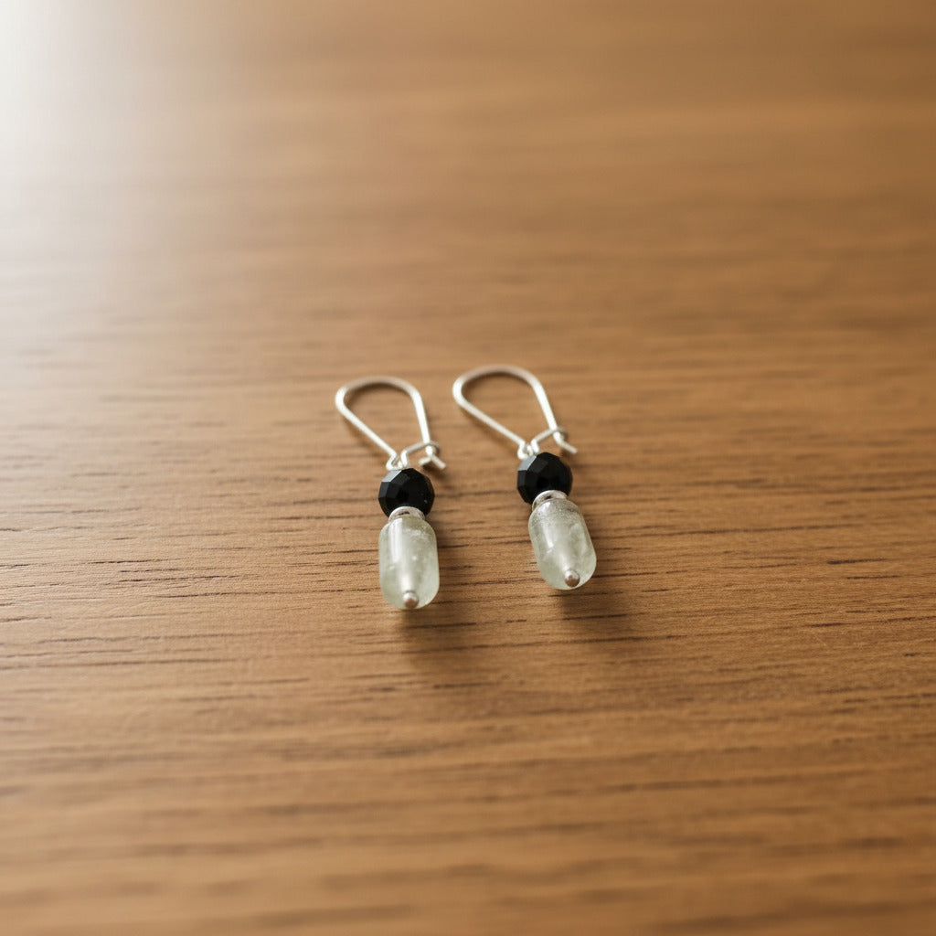 Parure "Éclat de Terre" - Spinelle Noir & Argent S925
